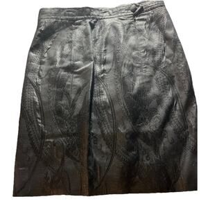 Christian Lacroix PARIS Jacquard Pencil Skirt Women Euro Size 44 Black Textured